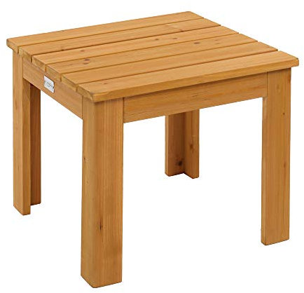 Bonnlo Outdoor Side Table 18 Square Thick Wood Coffee Tabletop, Stable Conversation End Table for Patio Backyard, Garden, Poolside and Balcony