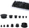 SAVITA 155 Piezas 6 tamaños Tapones para Agujeros, 3/16, 1/4, 5/16, 3/8, 1/2, 1 Tapones para Agujeros Tapones de Plástico para Tornillos Cocina Armario Muebles (Negro)