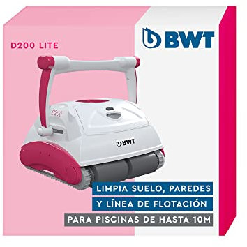 BWT Robot de Piscine D200 Lite | Nettoyage Optimal du Fond, des parois et de la Ligne d'eau | Meilleure Performance de Filtration & Nettoyage Rapide | Aspirateur de Piscine Facile à Nettoyer