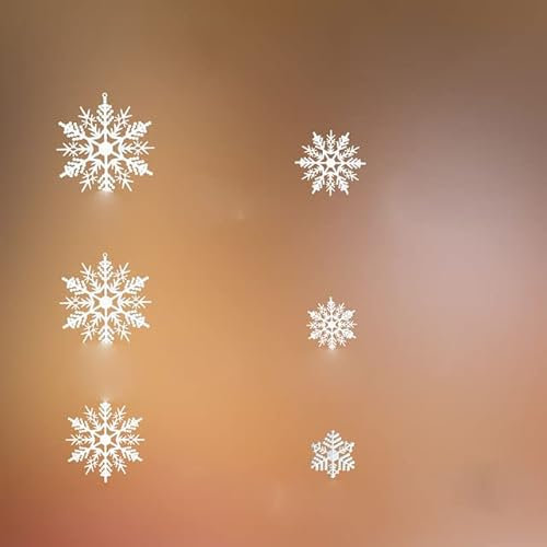 Multi-Spec-Mischform, weiße Schneeflocke, Weihnachtsschmuck, Weihnachtsanhänger, Familie, Weihnachtsschmuck, gemischtes Paket, 52 Stück