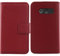 Tnviud Premium Genuine Real Flip Folder Folio Leather Case TPU Silicone Shell For Doro 1380/1382 2.4 Book Wallet Business Phone Protection Protector Cover Skin Pouch Etui (Dark Red)