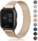 Amzpas Metal Strap for Amazfit GTS 4 Mini/GTS 3/GTS 2/GTS 2 Mini Strap, 20mm Stainless Steel Bracelet for Amazfit GTS 4 Replacement Band with Enhanced Magnet (Rose gold)
