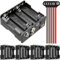 Xiatiaosann 5 PCS 8X 1.5V AA Battery Holder 12V Thicken Battery Case Box with T-Type Battery Snap Connector Wire Leads Kit, Battery Box for LED Light RC Car for Arduino Projects, 8 Slots Plastic Box