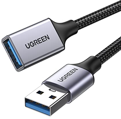 UGREEN Cable Alargador USB 3.0 Extension Tipo A Macho a Hembra Extensor 5 Gbps para Ordernador, Disco Duro Externo, Impresora, Ratón, Teclado, Hub, Pendrive, Mando de PS3, VR Gafas (5M)
