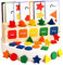 NapSoul Montessori Kinder Formen Farben Sortieren Lernen Spielzeug Steckspielzeug Sortierbox ab 1 2 3 Jahr Bunte 39-Teilig Geburtstagsgeschenk Die Kleine Und Der Mann Geschenke Geburtstag