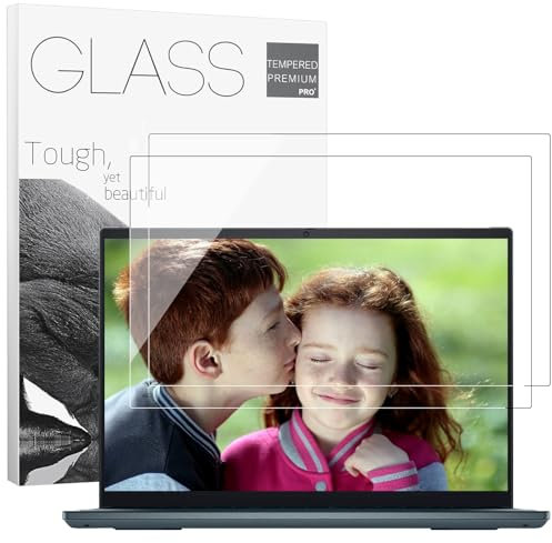 Lot de 2 films protecteurs d'écran universels en verre trempé pour ordinateur portable de 15,6 compatibles avec HP/Dell/Acer/ASUS/Samsung/Lenovo/MSI/Toshiba/LG/Razer Blade 16:9, rapport d'aspect