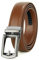 JasGood Herren Ledergürtel Automatische Ratsche Gürtel für Herren Leder Gürtel 33mm Breit mit Verstellbarer Automatische Schnalle für Anzug Geschäft Lässig,Braun,115cm
