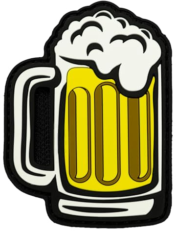 Patches Klett - PVC Patch für taktische Rucksäcke und Westen Cross Training und Fitnessstudio - Aufnäher mit Klettverschluss - Militär Patch Klett - Bier geprägter Klettaufnäher Zubehör