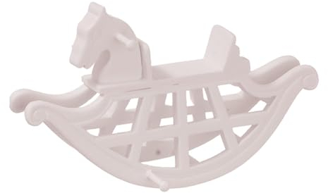 Puppenhaus Schaukelpferd JBM Miniatur Kinderzimmer Möbel Baby Spielzeug 1:12 Rosa