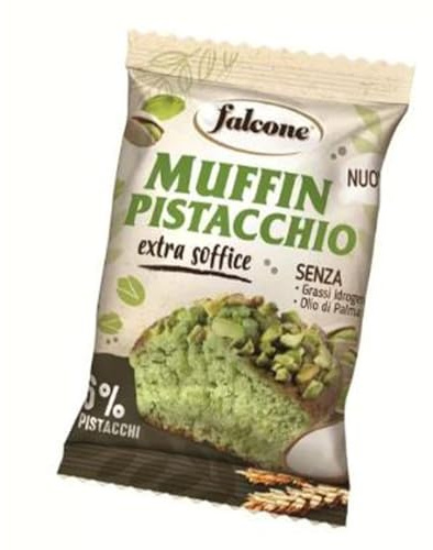 FALCONE 18 PZ. MUFFIN CON YOGURT INTERO DA 50 GR. GUSTI VARI COLAZIONE HOTEL ALBERGO BUON MATTINO (Pistacchio)