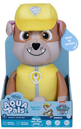 WAHU Aqua Pals: Paw Patrol – Rubble | wasserdichtes Kinder-Plüschtier | perfekt für drinnen und draußen | ab 2 Jahren