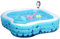 Piscina inflable para niños con aspersor, 97 x 90 x 20 pulgadas, piscinas inflables familiares de tamaño completo, piscina sobre el suelo con asiento, centro de agua de verano para mayores de 3 años