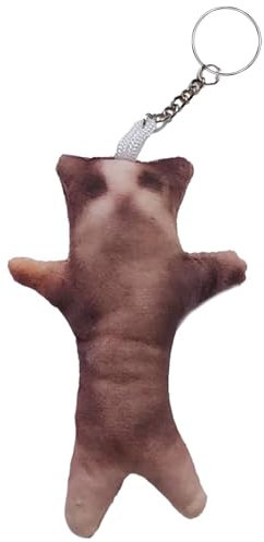 Krujecnt Katze Schlüsselanhänger Plüsch, Banana Cat Und Happy Cat Design Schlüsselanhänger, Schlüsselanhänger Mit Ton Für Freund Frauen Dame Katzenliebhaber Geburtstag Weihnachten
