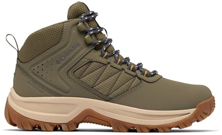 Columbia Womens Transverse Waterproof Hiking Boot, Stone Green/Raw Honey, 9