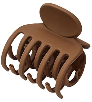 Generic 1 pinza para el pelo pequeña para cola de caballo alta, doble fila de dientes, pinza fija E3C9