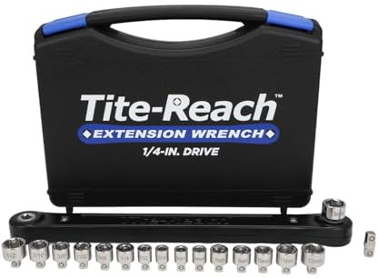 TITE-REACH 1/4 inch Professional Extension Wrench and Low Profile Socket Kit