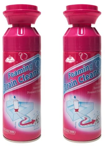 Drain Foam Cleaner, Foam Drain Cleaner, Foaming Drains Clog Remover for Bathroom Sinks, Washbasin, Tubs (2 PCS)