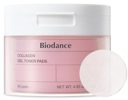 Biodance Kollagen-Gel-Toner-Pads, Porenminimierer für das Gesicht, verbessert die Elastizität, sanftes Peeling, koreanische Toner-Pads für empfindliche Haut, 140 g x 60 Pads