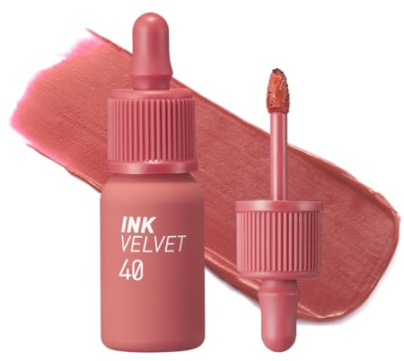 Peripera Ink the Velvet Lip Tint, hochpigmentierte Farbe, langlebig, schwerelos, nicht tierversucht, glutenfrei, parabenfrei (40 CALM ROSY, 4g)