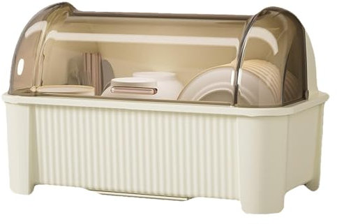 Escurridor de Platos con Tapa, escurridor de Platos, Estante Grande de Drenaje de Platos, Estante de Secado de Cocina de diseño Multicapa, Organizador de Almacenamiento de Platos, de Drenaje