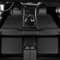 FJCKGF 4 Stück Fußmatten Auto für Audi S5(2door) 2007-2016, Leder Autoteppich Wasserdicht Schutz Innen Zubehör Passgenau rutschfest Allwetter Auto Teppiche Deko,Black-1