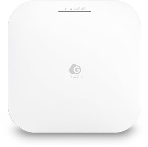 EnGenius Access Point Wireless Cloud Managed Mesh AP Wi-Fi 6 PoE Indoor 4x4 Access Point Supports High Performance Speeds up to 1,148 Mbps (2.4 GHz) and 2400 Mbps (5 GHz) - ECW212L