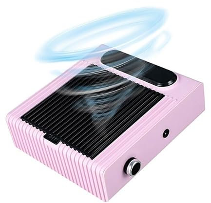 EDEDE Aspirador UñAs, Potente colector de Polvo de uñas de 80W for manicura, aspiradora con Ventilador de Polvo for uñas, Equipo de salón de manicura Adecuado para El Hogar Y El SalóN De UñAs(Rosa)
