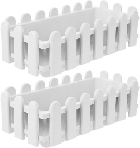 BESPORTBLE 2stücke Blumenkasten Rechteckige Pflanzbox Für Sukkulenten Und Kleine Pflanzen Für Fensterbänke Balkone Und