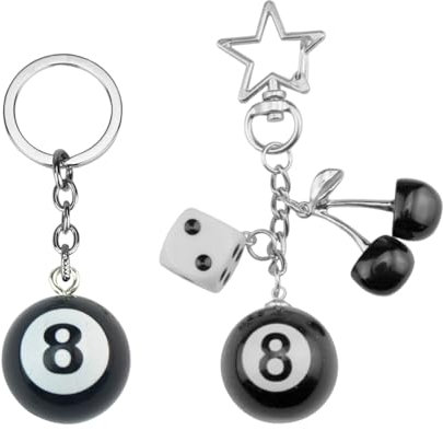 2 Morceaux De Porte-Clés De Billard, Porte-Clés Créatif, Clés Élé Personnalisés, Porte-Clés Décoratif, Porte-Clés Cadeau