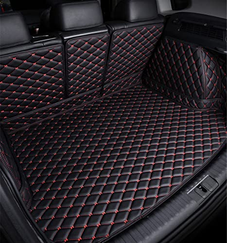 Estera De Arranque Interior Ajuste Personalizado Para Volvo Xc60 Xc90 Xc40 S60 S90 V40 V60 V90 Alfombrilla Impermeable Para Maletero Coche Bandeja Trasera Para Maletero Forro Carga(Negro rojo)