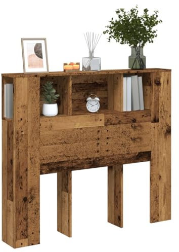 UJCHVHN Artikel-Kopfteilschrank Altholz 120x19x104,5 cm entworfen Holz, Betten & Zubehör, Kopfteile & Fußbretter