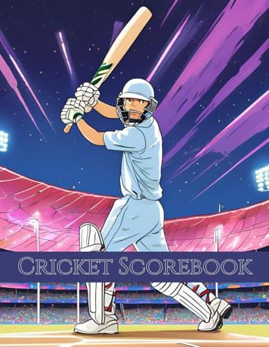 Cricket Scorebook: 100 Page Score Sheets Book to Record Per Innings & Match Stats & Scores, Cricket Score Cards