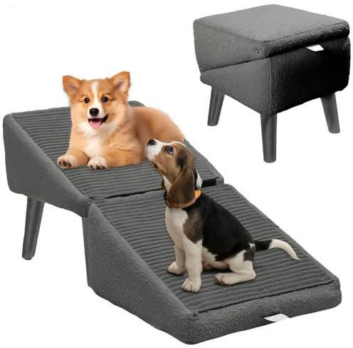 Rampa Per Cani, Passi Di Cane Pieghevoli, Scale Per Cani E Gradini Per Divano Da Letto, Sgabello Portatile Per Cognello Medio, Leggero Non Slittamento