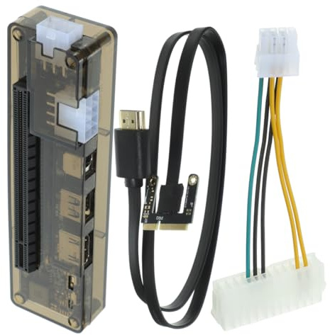 Happyyami Base De Expansión De Gráficos para Portátil Tarjeta De Video Estación De Acoplamiento para Notebook Compatible Multimedios Oficina Casa