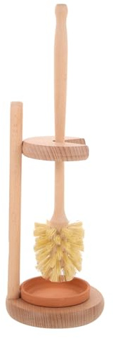 Set di spazzole portatili con supporto1 set di spazzole per scrub e stantuffo per la pulizia del bagno ultra kaki in legno schiumoso sapone sedile strumenti essenziali per la pulizia