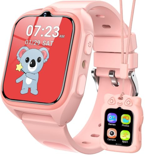 Blackview Smartwatch per Bambini, 1.75 inch TFT Smartwatch 30 Giochi, Sveglia, Fotocamera Touch HD, Video, Lettore Musicale, Contapassi, Torcia, Smartwatch per Bambini con Schermo Touch per Bambini