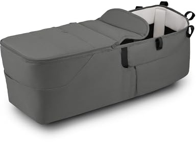 Bugaboo Donkey 6 Twin Liegewannen-Bezugsset, leicht umzubauen | verwandelt den Donkey 6 Double in einen Zwillingskinderwagen für Neugeborene & Kleinkinder, Geschwisterwagen, Moon Grey