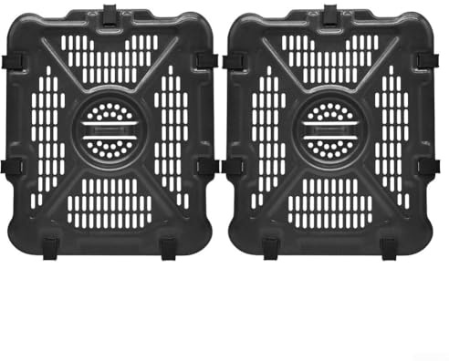 Air Fryer Replacement Grill Pan for SL201 SL400 SL401 SL451 Double Stack XL 2 Basket Units Stainless Steel Crisper Plate Type (2PCS)