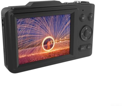 Caméra vidéo numérique 4K 48MP avec écran IPS de 2,8 pouces | Zoom 16x pour caméscope avec lumière LED | Anti-secousses et microphone | Caméra de vlogging portable pour enfants débutants (noir)