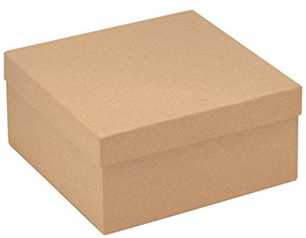 GLOREX 6 2022 235 Quadratbox, Pappe, natur, 23.5 x 23.5 x 11 cm