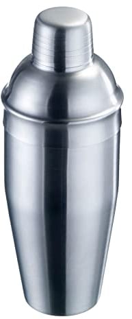 Westmark Cocktailshaker mit integriertem Sieb und Deckel, Füllvolumen: 0,75 Liter, Rostfreier Edelstahl, Silber/Gebürstet, 62832260