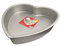 PME HRT143 Herz Kuchenform Aluminium, 36.5 cm, Silber/Schwarz