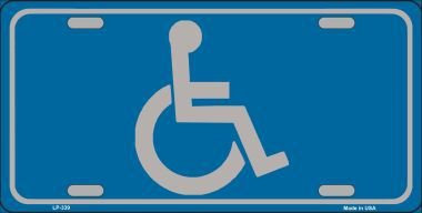 Smart Blonde Handicapped Logo #2 Metal License Plate