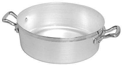 Pentole Agnelli AGNELLI Casseruola Alluminio Bassa Family 2 Manici cm28 Pentole Cucina, 28 cm