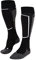 FALKE Damen Skisocken SK2 Intermediate Wool W Kh Wolle Funktionsmaterial warm dick 1 Paar, Schwarz Black-Mix 3010, 35-36