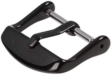 Archer Watch Straps - Boucles de bracelet de montre en acier inoxydable (Noir Poli, 18mm)