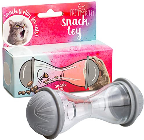 PRETTY KITTY Snack Toy – Jouet distributeur interactif de croquettes et friandises pour chat – Activity Snack Ball pour tous les repas