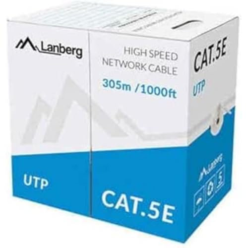 Lanberg Lcu5 – 11 Cc 0305-S Stranded Cavo Di Rete Cat 5E Utp, 305 M Grigio