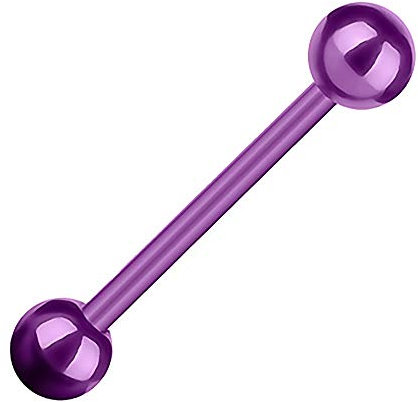 Piercingfaktor Barbell Stab Piercing Hantel Stecker Zunge Ohr Ohrpiercing Zungenpiercing Intim Brust Oral Tragus Helix Kugel 1,6mm x 14mm x 5mm Lila