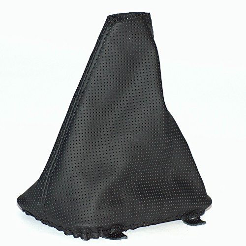 Schaltmanschette Schaltsack Sack Schwarz Faden Schwarz Echt Leder Perforiert (gelocht) myshopx SA19